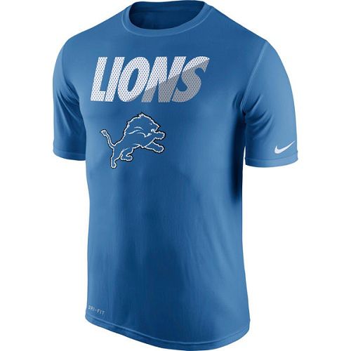 Men's Detroit Lions Nike Light Blue Legend Staff Practice Performance T-Shirt