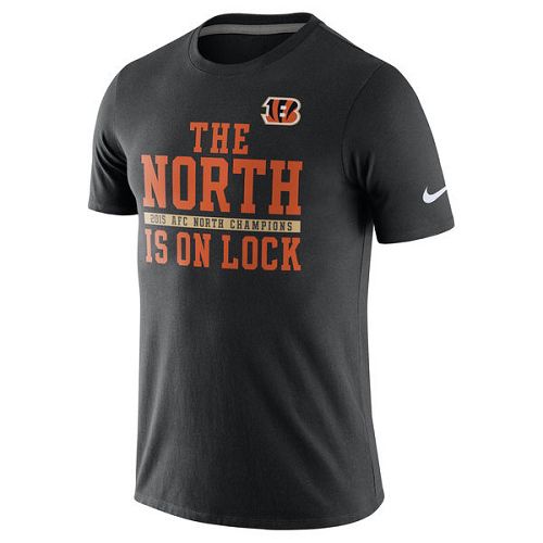 Men's Cincinnati Bengals Nike Black 2015 AFC North Division Champions T-Shirt