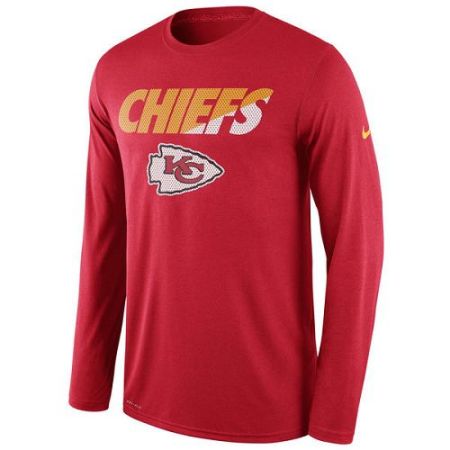 Men's Kansas City Chiefs Nike Red Legend Staff Practice Long Sleeves Performance T-Shirt