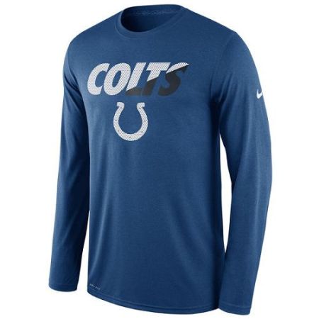Men's Indianapolis Colts Nike Royal Legend Staff Practice Long Sleeves Performance T-Shirt