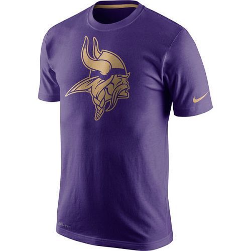 Men's Minnesota Vikings Nike Purple Championship Drive Gold Collection Performance T-Shirt