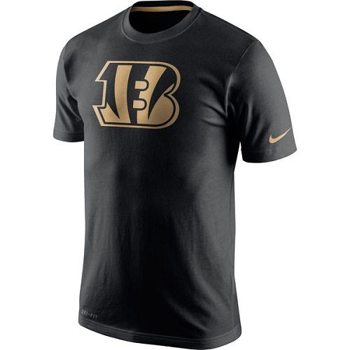 Men's Nike Cincinnati Bengals Championship Drive Gold Collection Performance T-Shirt Black