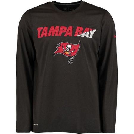 Men's Tampa Bay Buccaneers Nike Charcoal Legend Staff Practice Long Sleeves Performance T-Shirt