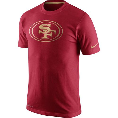 Men's San Francisco 49ers Nike Scarlet Championship Drive Gold Collection Performance T-Shirt