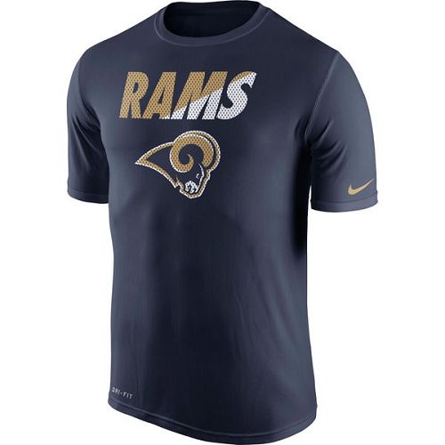 Men's St.Louis Rams Nike Navy Blue Legend Staff Practice Performance T-Shirt