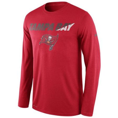 Men's Tampa Bay Buccaneers Nike Red Legend Staff Practice Long Sleeves Performance T-Shirt