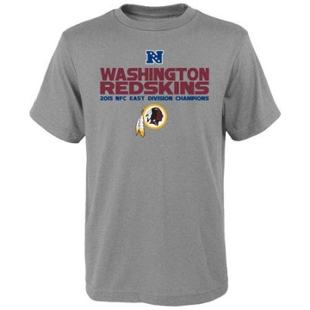 Youth Washington Redskins Heather Gray 2015 NFC East Division Champions Next Level T-Shirt