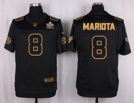 Nike Tennessee Titans #8 Marcus Mariota Black Men's Stitched NFL Elite Pro Line Gold Collection Jersey