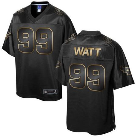 Nike Houston Texans #99 J.J. Watt Pro Line Black Gold Collection Men's Stitched NFL Game Jersey