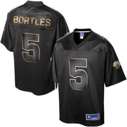 Nike Jacksonville Jaguars #5 Blake Bortles Pro Line Black Gold Collection Men's Stitched NFL Game Jersey