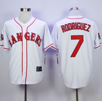 Los Angeles Angels Of Anaheim #7 Ivan Rodriguez White 1995 Game Worn And Signed Stitched MLB Jersey