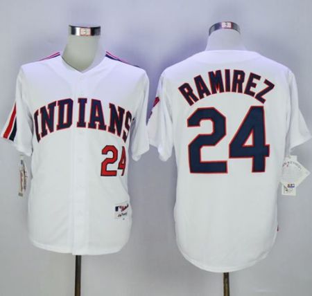 Cleveland Indians #24 Manny Ramirez White 1978 Turn Back The Clock Stitched MLB Jersey