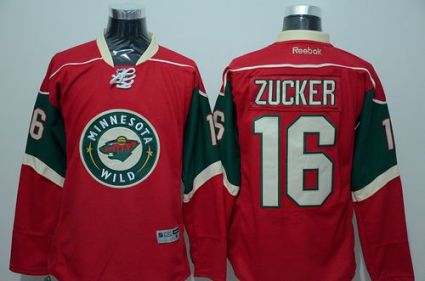 Minnesota Wild #16 Jason Zucker Red Stitched NHL Jersey