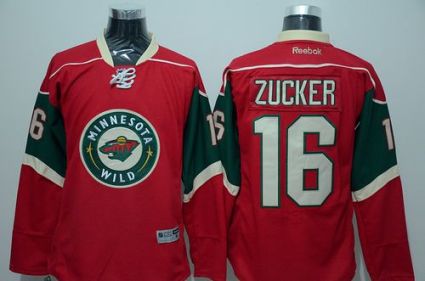 Minnesota Wild #16 Jason Zucker Red Stitched NHL Jersey Minnesota Wild #16 Jason Zucker Red Stitched NHL Jersey