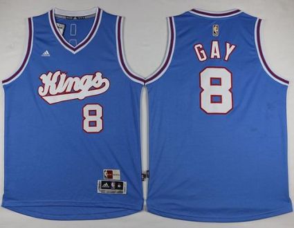 Sacramento Kings #8 Rudy Gay New Light Blue Stitched NBA Jersey