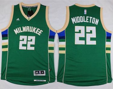 Milwaukee Bucks #22 Khris Middleton Green Stitched NBA Jersey
