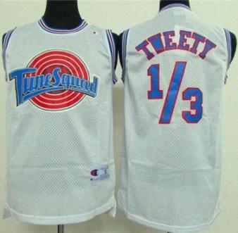 Space Jam Tune Squad Tweety White Stitched Basketball Jersey