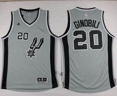 San Antonio Spurs #20 Manu Ginobili Grey Alternate Stitched NBA Jersey San Antonio Spurs #20 Manu Ginobili Grey Alternate Stitched NBA Jersey