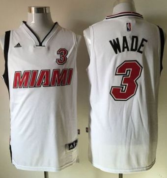 Mimai Heat #3 Dwyane Wade Stitched White NBA Jersey