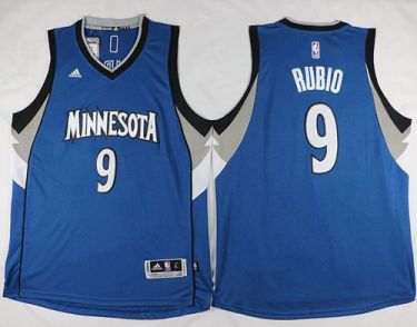 Minnesota Timberwolves #9 Ricky Rubio Revolution 30 Blue Stitched NBA Jersey