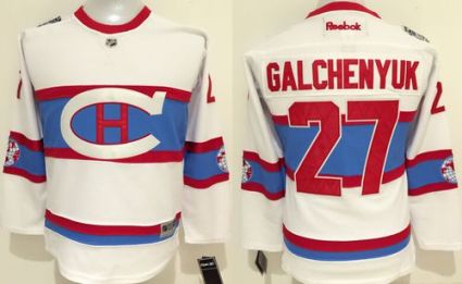 Youth Montreal Canadiens #27 Alex Galchenyuk White 2016 Winter Classic Stitched NHL Jersey
