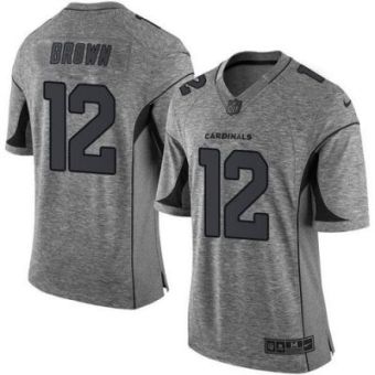 Nike Arizona Cardinals #12 John Brown Gray Men's Stitched NFL Limited Gridiron Gray
