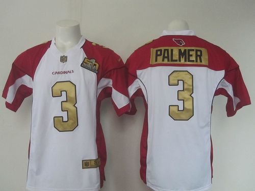 Nike Arizona Cardinals #3 Carson Palmer White Super Bowl 50 Collection Men's Stitched NFL Elite Jersey