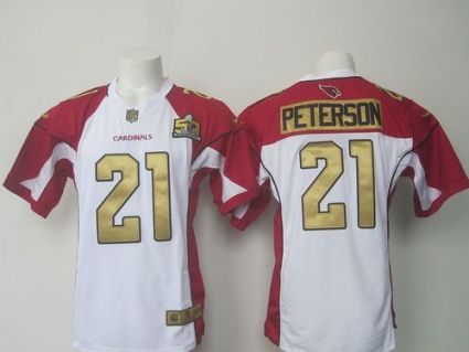Nike Arizona Cardinals #21 Patrick Peterson White Super Bowl 50 Collection Men's Stitched NFL Elite Jersey