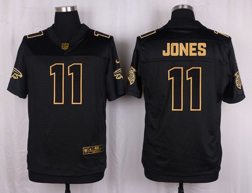 Nike Atlanta Falcons #11 Julio Jones Black Men's Stitched NFL Elite Pro Line Gold Collection Jersey