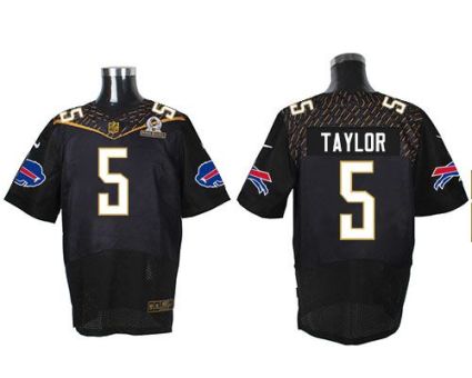 Nike Buffalo Bills #5 Tyrod Taylor Black 2016 Pro Bowl Men's Stitched NFL Elite Jersey