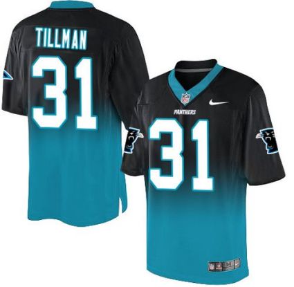 Nike Carolina Panthers #31 Charles Tillman BlackBlue Men's Stitched NFL Elite Fadeaway Fashion Jersey