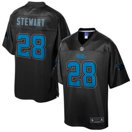 Nike Carolina Panthers #28 Jonathan Stewart Black Men's NFL Pro Line Black Reverse Fashion Game Jersey