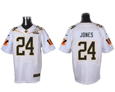 Nike Cincinnati Bengals #24 Adam Jones White 2016 Pro Bowl Men's Stitched NFL Elite Jersey
