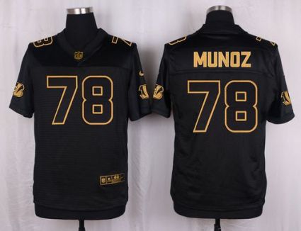 Nike Cincinnati Bengals #78 Anthony Munoz Black Men's Stitched NFL Elite Pro Line Gold Collection Jersey