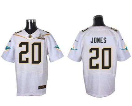 Nike Miami Dolphins #20 Reshad Jones White 2016 Pro Bowl Men's Stitched NFL Elite Jersey