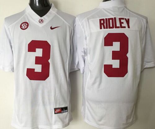 Alabama Crimson Tide #3 Calvin Ridley White Stitched NCAA Jersey