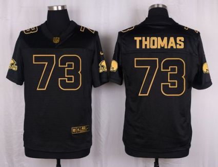 Nike Cleveland Browns #73 Joe Thomas Black Men's Stitched NFL Elite Pro Line Gold Collection Jersey