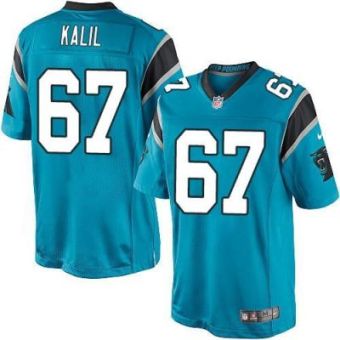 Youth Nike Panthers #67 Ryan Kalil Blue Alternate Stitched NFL Elite Jersey
