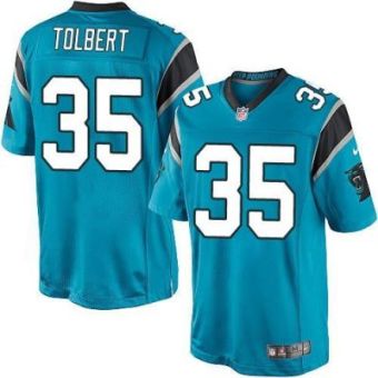 Youth Nike Panthers #35 Mike Tolbert Blue Alternate Stitched NFL Elite Jersey