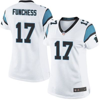 Women Nike Panthers #17 Devin Funchess White Stitched NFL Elite Jersey