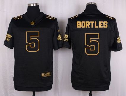 Nike Jacksonville Jaguars #5 Blake Bortles Black Men's Stitched NFL Elite Pro Line Gold Collection Jersey