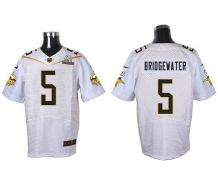 Nike Minnesota Vikings #5 Teddy Bridgewater White 2016 Pro Bowl Men's Stitched NFL Elite Jersey