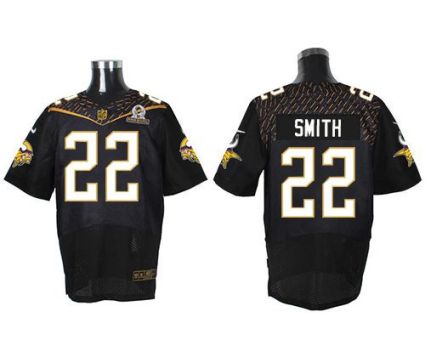 Nike Minnesota Vikings #22 Harrison Smith Black 2016 Pro Bowl Men's Stitched NFL Elite Jersey