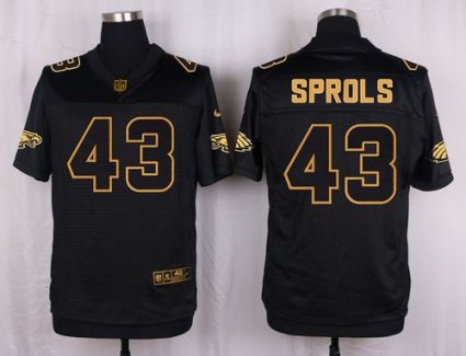 Nike Philadelphia Eagles #43 Darren Sproles Black Men's Stitched NFL Elite Pro Line Gold Collection Jersey