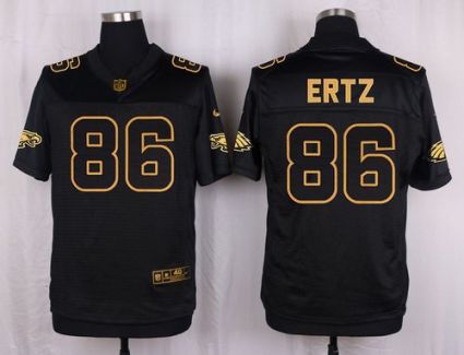 Nike Philadelphia Eagles #86 Zach Ertz Black Men's Stitched NFL Elite Pro Line Gold Collection Jersey