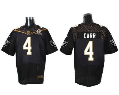 Nike Oakland Raiders #4 Derek Carr Black 2016 Pro Bowl Men's Stitched NFL Elite Jersey