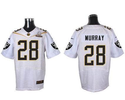 Nike Oakland Raiders #28 Latavius Murray White 2016 Pro Bowl Men's Stitched NFL Elite Jersey