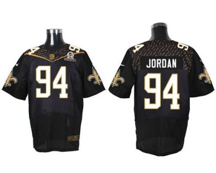 Nike New Orleans Saints #94 Cameron Jordan Black 2016 Pro Bowl Men's Stitched NFL Elite Jersey