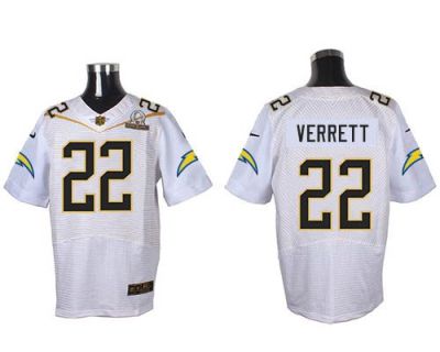 Nike San Diego Chargers #22 Jason Verrett White 2016 Pro Bowl Men's Stitched NFL Elite Jersey