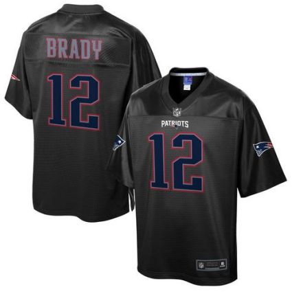 Nike New England Patriots #12 Tom Brady Black Men's NFL Pro Line Black Reverse Fashion Game Jersey